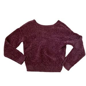 NEW PINK Victoria’s Secret Chenille Oversized Sweater Plum Purple Small